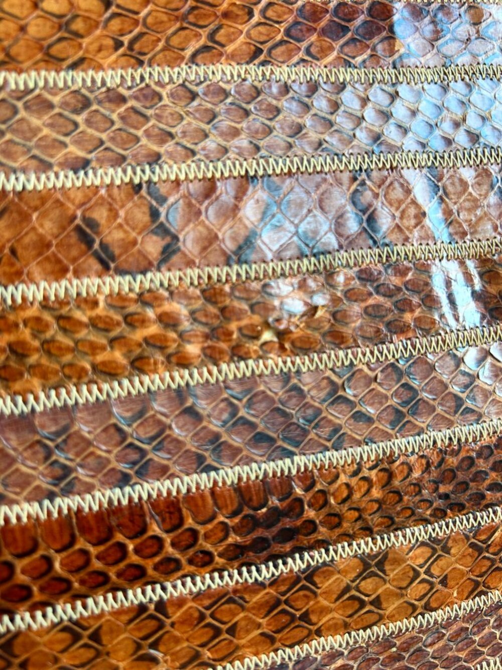 Vintage snake and lizard skin handbag (late 60's style) - Picture 2 of 14